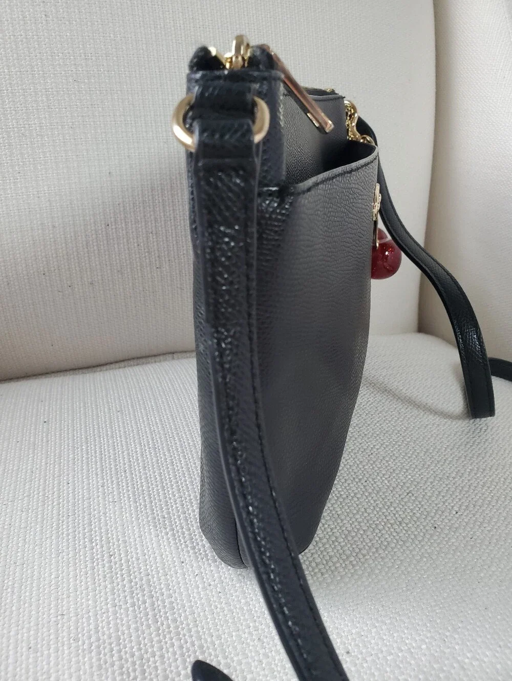Coach black leather